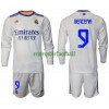 Maillot à Manches Longues Real Madrid Benzema 9 Domicile 2021-22 Pour Enfant